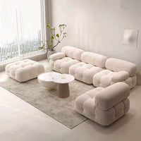 Modern Tufted Fabric Mario Bellini L-Shaped Modular Sectional Sofa （single sofa)