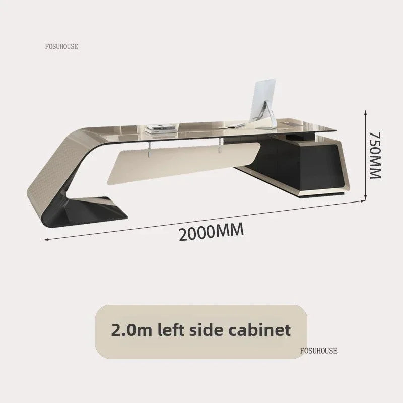 Minimalist Luxury Boss Office Desks Work Desk Corner Executive Table Home Study Desktop Computer Table for Office Furniture