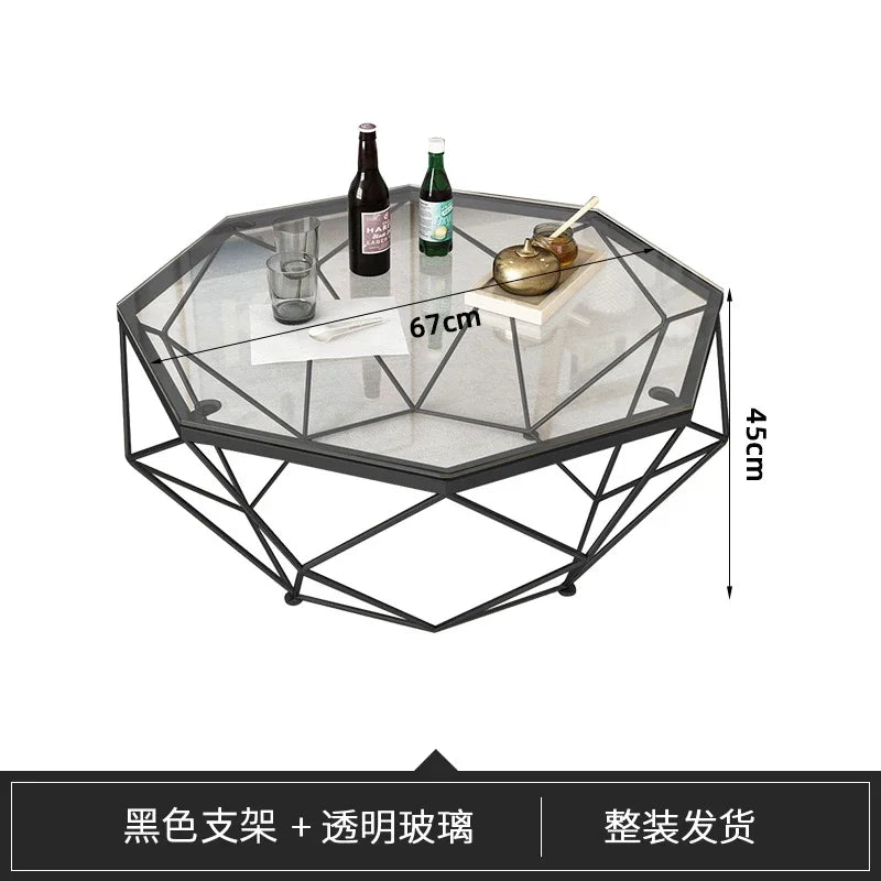 S Nordic Aesthetic Coffee Table Clear Simple Unique Designer Decoration Side Table Standing Lounge Couchtisch Salon Furniture