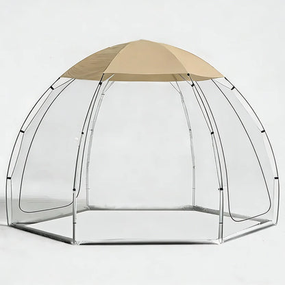 4-6 Person Transparent Tent with Breathable Top Cover Winter Outdoor Camping Windproof Gazebo Large PVC Bubble Tent Family Party