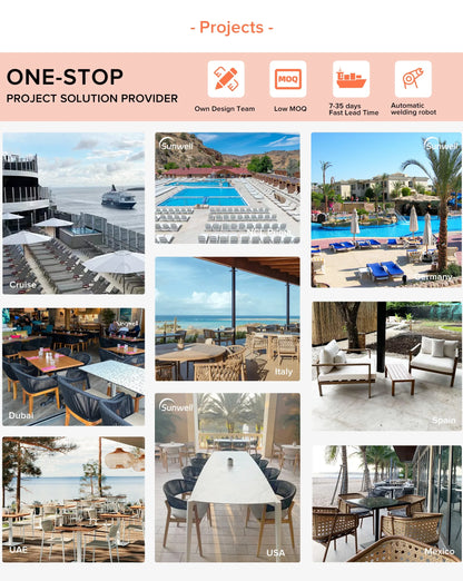 Modern Hotel Villa Outside Wear-Resistant Aluminum Frame Garden Sofa Outdoor Patio Furniture Sofas Set With Waterproof Cushion