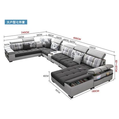 Classic Storage Sofa Adults Comfortable Corner Modern Sofa Living Room Designer Floor Muebles Para Habitacion Home Accessories