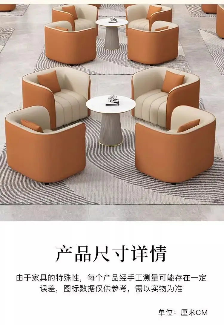 Custom. Hotel Lobby Luxury VIP Lounge Area Business Reception Sofa Sales Office Negotiation Sofa Set