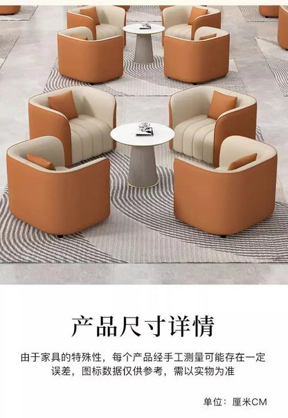 Custom. Hotel Lobby Luxury VIP Lounge Area Business Reception Sofa Sales Office Negotiation Sofa Set