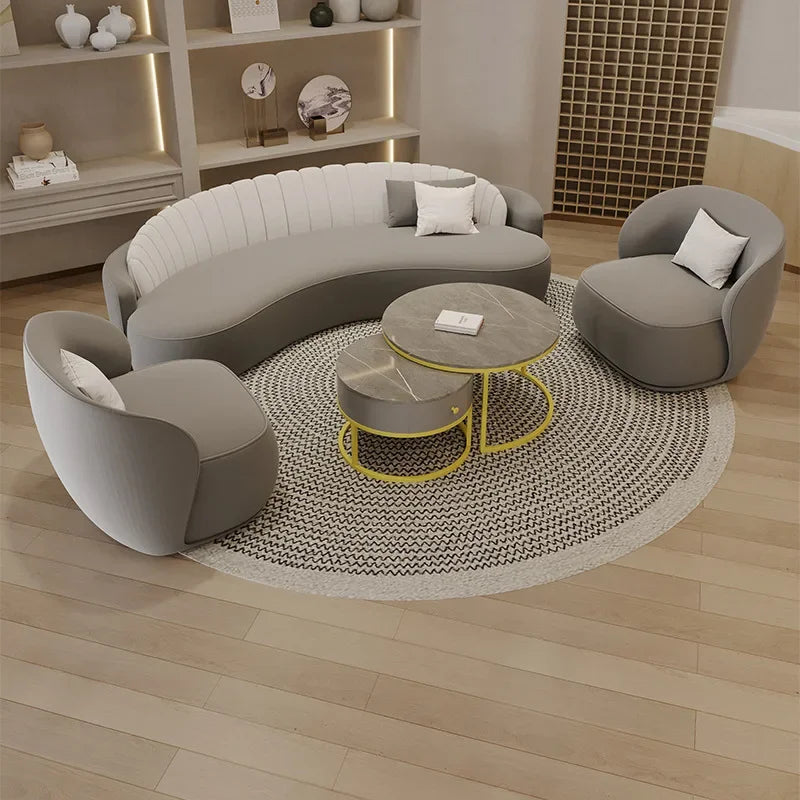 Beauty salon meeting guests arc light luxury hair salon modern and simple