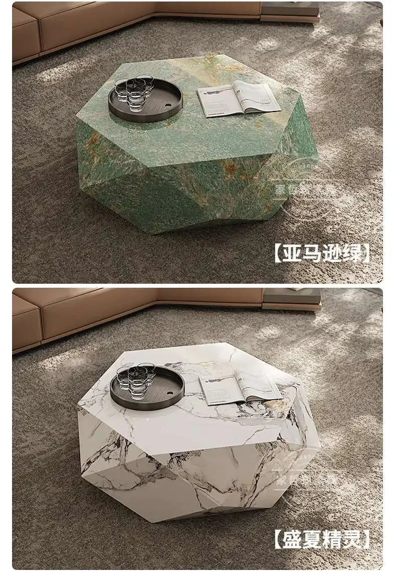 Coffee table small apartment rock slab designer atmospheric Italian living room high-end creative coffee table