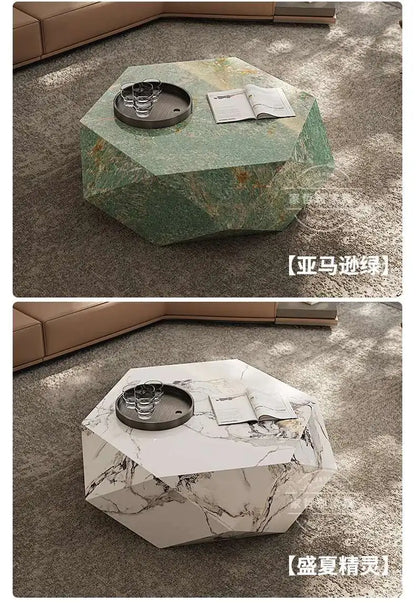 Coffee table small apartment rock slab designer atmospheric Italian living room high-end creative coffee table