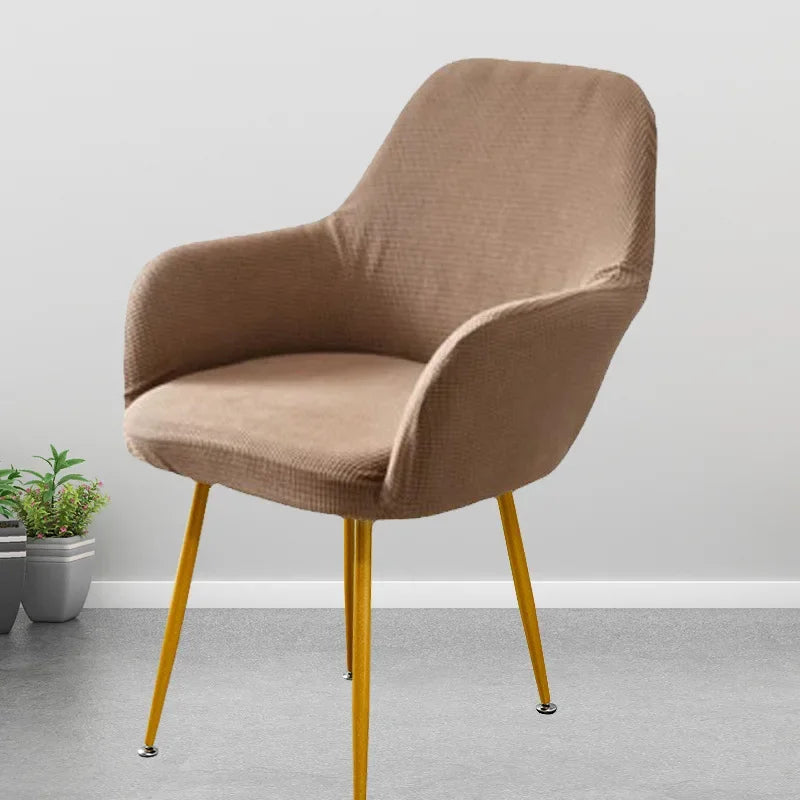 Cover Decoration Polar 1pc Seat Slipcover High Hotel Arm Wedding Chair Bar Elastic Dining Covers Armchair Adjustable Fleece Home