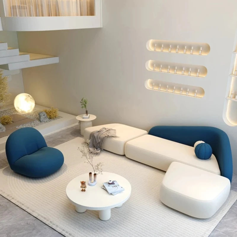 Relaxing Room Decor Living Room Sofas Sets Lounge Minimalist Sofas Recliner Puffs Lazy Couch Koltuk Takımı Trendy Furniture