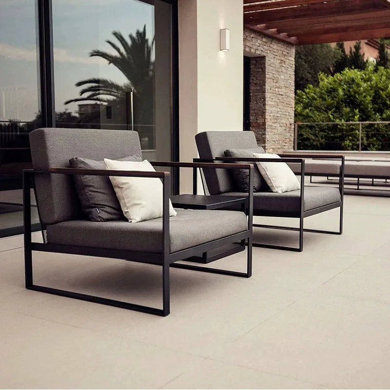 Outdoor aluminum alloy sofa waterproof and sun protection outdoor garden courtyard open-air furniture