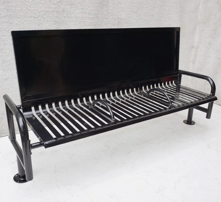 Public Outdoor Furniture Outdoor Bench Stainless Steel Bench Metal Resting Bench