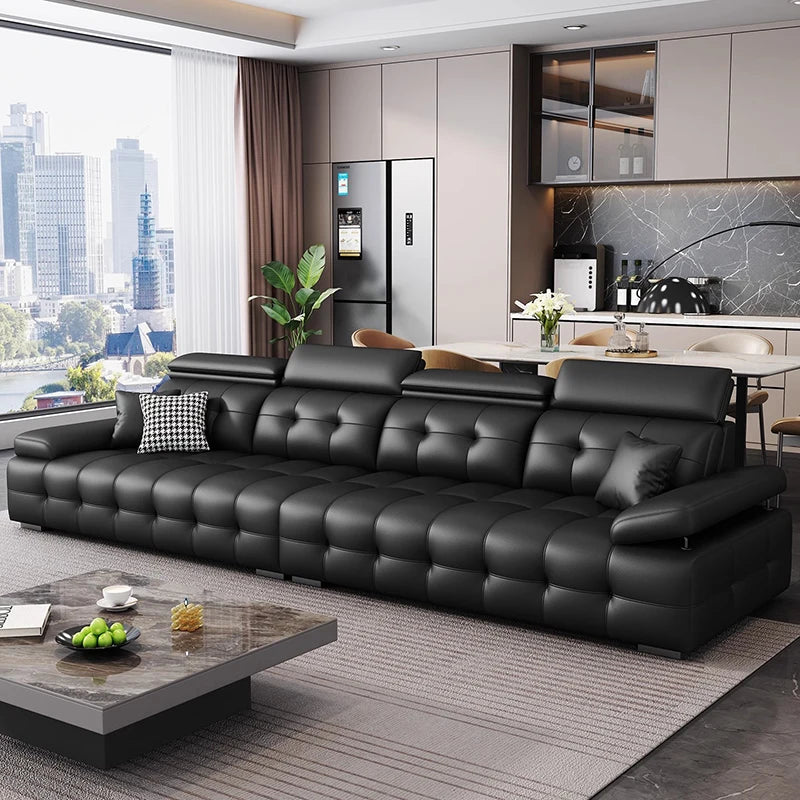 Modern Leather Living Room Sofas Couch Lazy Nordic Luxury Minimalist Living Room Sofas Lounge Designer Muebles Home Furniture