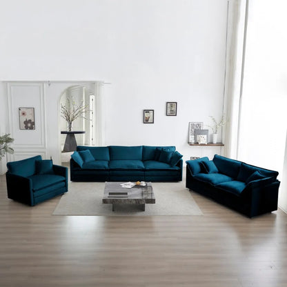 Modern Sofa Couch 3 Piece Set Extra Deep Seat Sectional Sofa for Living Room Oversized Sofa 3 Seat Sofa Loveseat and Single Sof