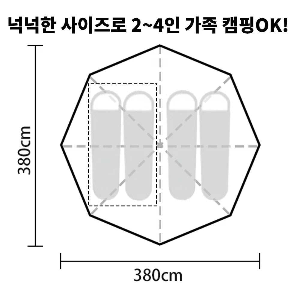 4 Season Hot Tent with Stove Jack Winter Teepee Tent Waterproof Camping Tipi Tent for 2 3 4 Person Outdoor Bushcraft Hiking