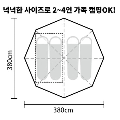 4 Season Hot Tent with Stove Jack Winter Teepee Tent Waterproof Camping Tipi Tent for 2 3 4 Person Outdoor Bushcraft Hiking