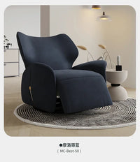 Single-Seat Sofa Stoel Stof Vrijetijdsstoel Woonkamer Licht Luxe Designer Elektrische Functionele Fauteuil