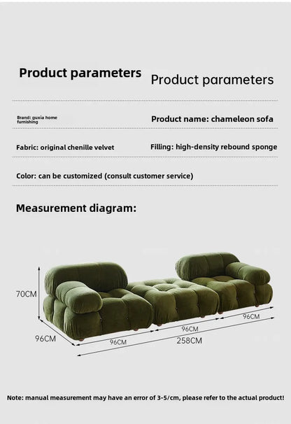 Modern Modular Fabric Sectional Sofa for Small Living Rooms