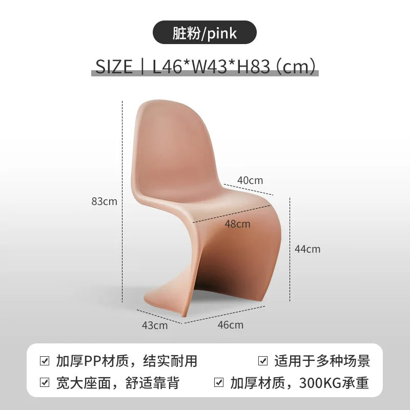 Transparent Plastic Dining Chair, Simple and Modern Home Chair, Backrest Chair, Vanity Stool