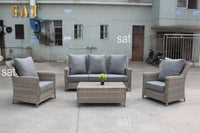 -L shape Design rattan wicker sofa set modular modern garden sectional furniture outdoor furniture