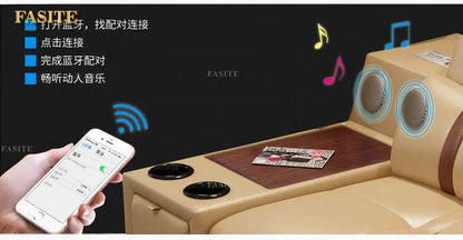 Living Room Sofa storage corner real genuine leather sofas salon couch puff asiento speaker bluetooth canape L shape sofa cama