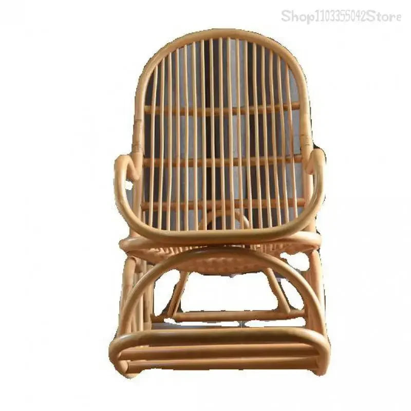 Rattan rocking chair leisure chair balcony non - heritage technology Tongxiang rattan chair