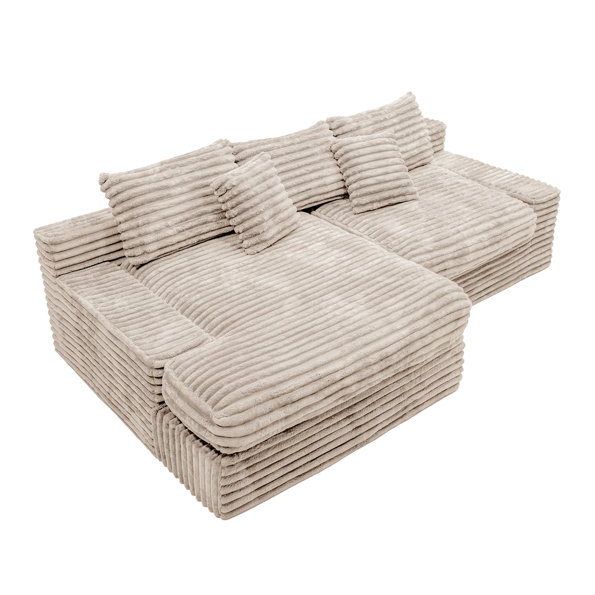 High-end Light Luxury Hot-selling Boneless Sofa Vacuum Compression Sofa Corduroy Retro Fabric Sofa
