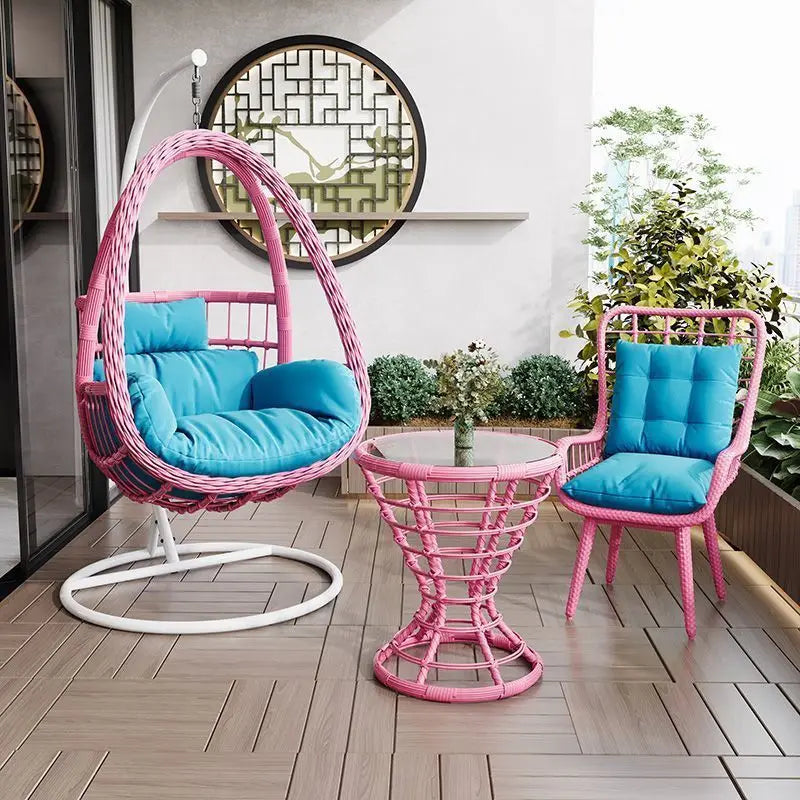 Egg Outdoor Rattan Swing Pod Garden Double Seater Patio Price Round Basket Indoor Hot Sell Wicker Shaped Swinging Hanging Chair