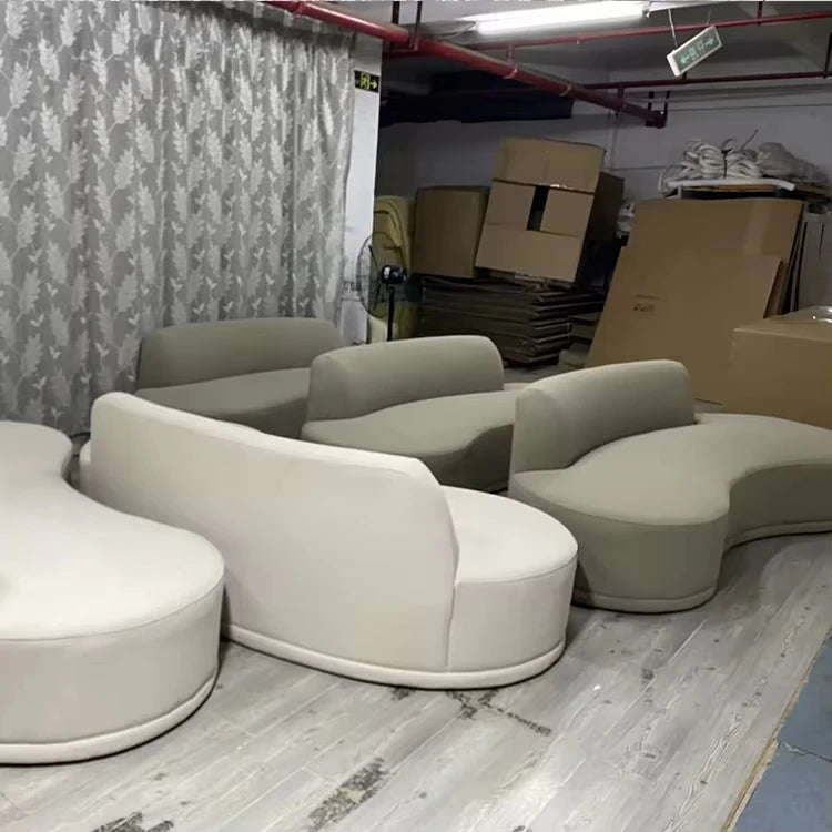 Curved Couches Luxury Lounge Suite Sets Luxurious Modern 3 Seater Upholstered Furniture Curved Sofa for Living Room