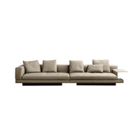 Italian minimalist Connelly leather sofa light luxury large and small apartment straight row three people first layer cowhide li