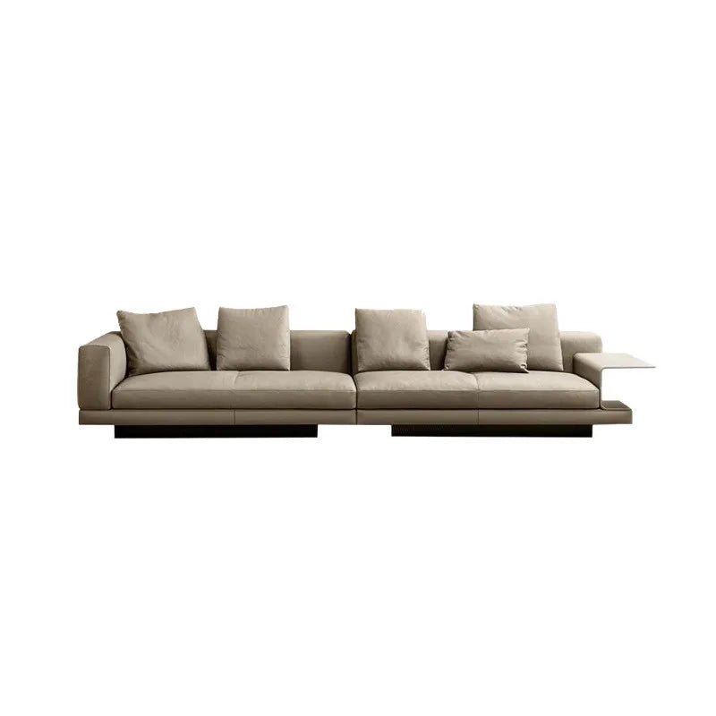 Italian minimalist Connelly leather sofa light luxury large and small apartment straight row three people first layer cowhide li