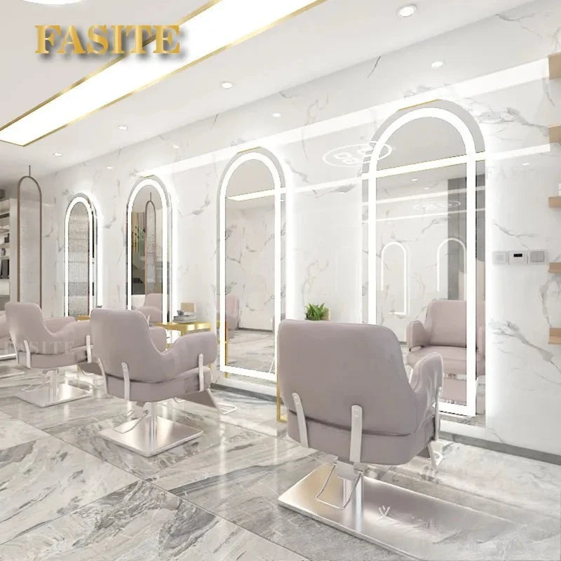 Beauty Barber Shop Mirror Frameless Barber Shop Internet celebrity hair salon