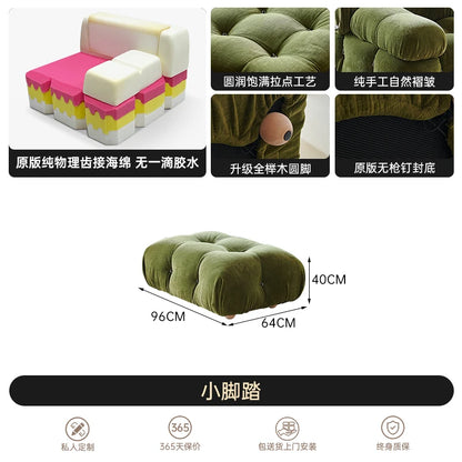Modern Modular Fabric Sectional Sofa for Small Living Rooms
