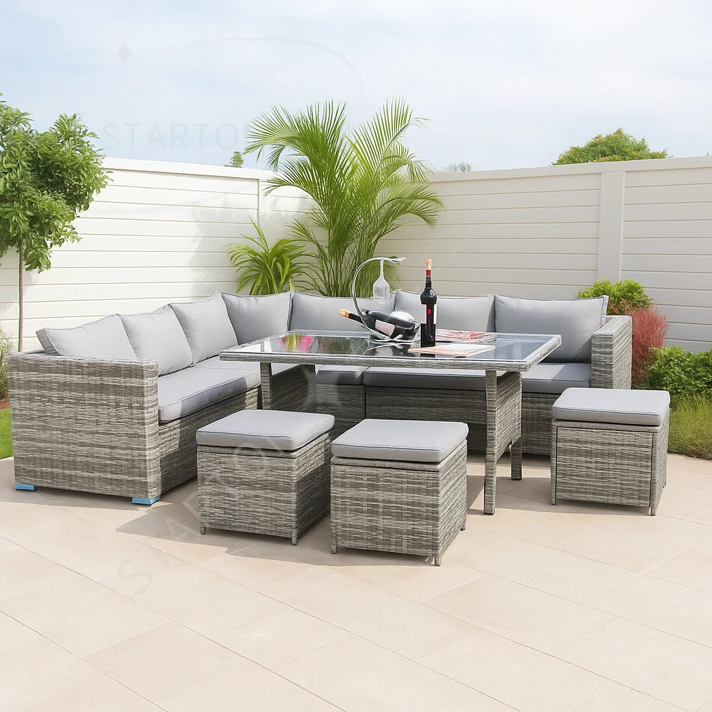 Set Patio Furniture Outdoor Rattan Corner Sofa Set Rattan Couch Garden Sofa Wicker Outdoor Furniture Sets