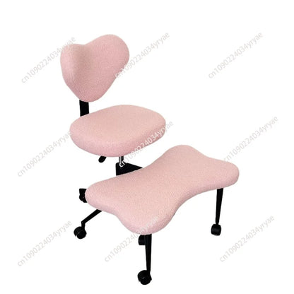 Cross Leg Chair - Meditation Chair with Wheels, ADHD Chair, Height Adjustable Seat, Adjustable Footstool