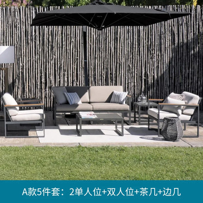 Outdoor Sofa Courtyard Garden Terrace Waterproof Sunscreen Hotel Outdoor Leisure Furniture Combination
