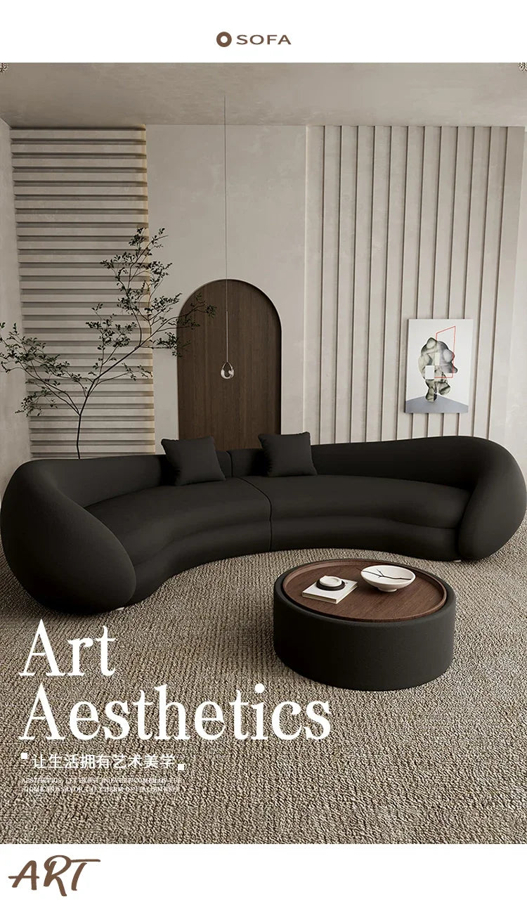 N178 G Italian light luxury semi-circular curved sofa special-shaped senior designer beauty salon hotel lobby lounge area recept