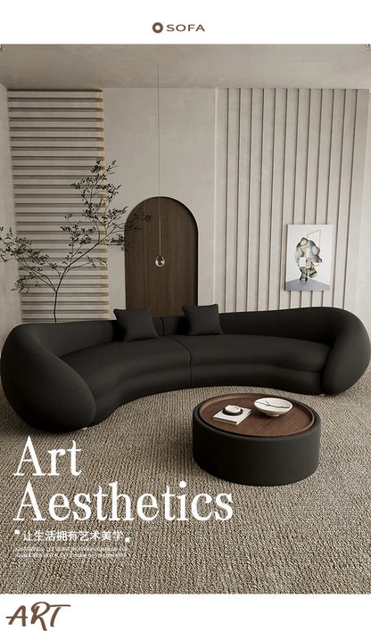 N178 G Italian light luxury semi-circular curved sofa special-shaped senior designer beauty salon hotel lobby lounge area recept