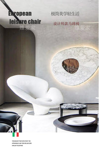 Modern designer special-shaped fiberglass, hotel light luxury art leisure petal single reclinerAA