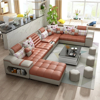 Removable and Washable Latex Free Wash Technology Fabric Sofa Combination Simple Living Room, Living Room Furniture