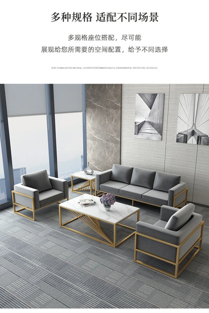 Lobby Sofa Chair Leisure Rest Area Meeting Reception Booth Sofa Table and Chair