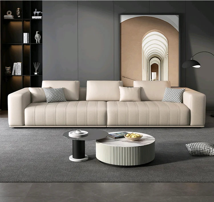 Luxury Charging  Sofas Bed U Shaped Sectional Furniture 7 Seat Modern European Fabric Living Room Sofas Set