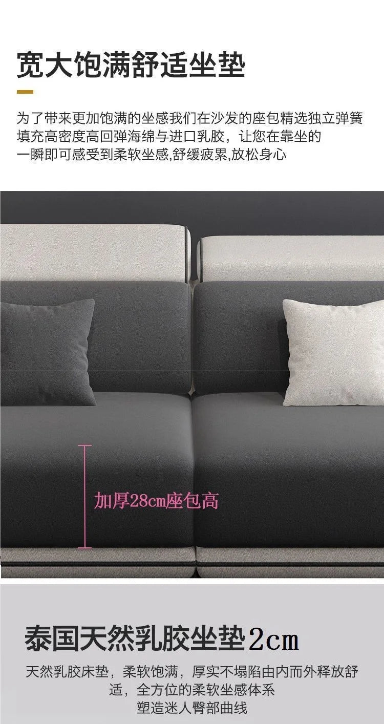 Nordic technology fabric sofa, concubine light luxury and simple