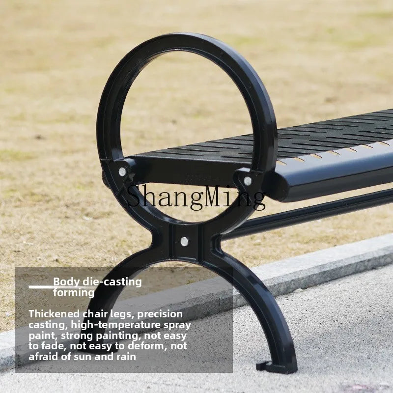CL  outdoor all-steel park chair courtyard double bench square leisure cast iron cast aluminum seat