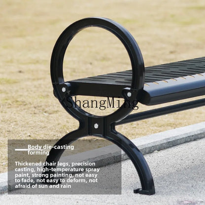 CL  outdoor all-steel park chair courtyard double bench square leisure cast iron cast aluminum seat