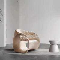 Luxury Design Showroom Display Furniture Designer Furniture Single Sofas Wood Art Chair Italy for Home Hotel