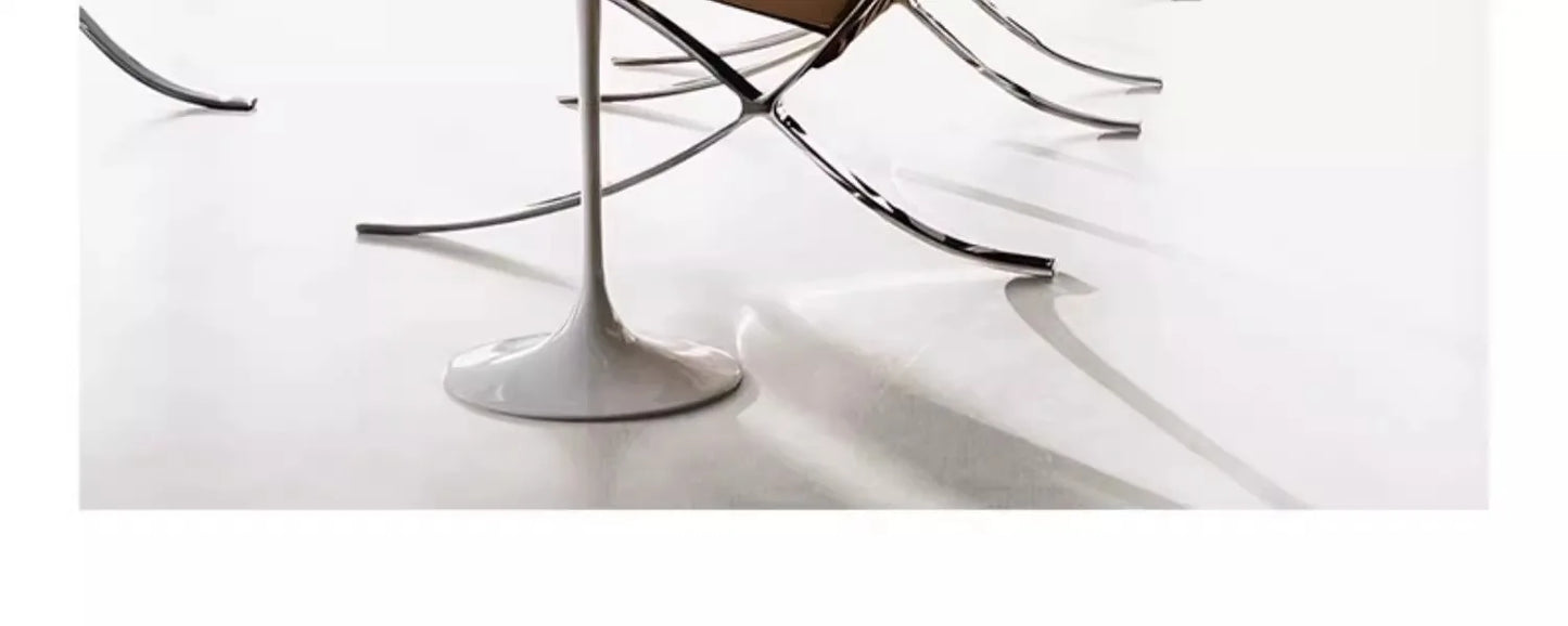 Nordic leather sofa chair light luxury modern single chair living room balcony leisure chair