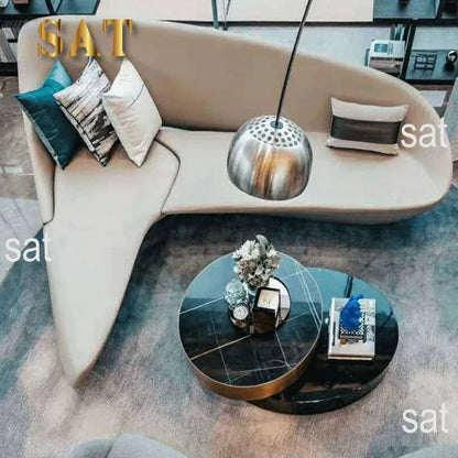 l l #   Formes inhabituelles canapé italien moderne combinaison système de lune canapé de luxe salon meubles de maison ensembles