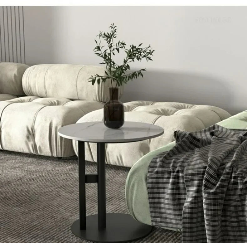 Bright Oval Coffee Tables for Tea Room Italian Rock Slab Easy To Clean Side Table Luxury Tables for Living Room a