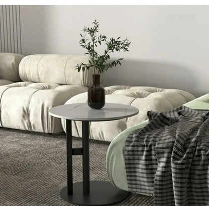 Bright Oval Coffee Tables for Tea Room Italian Rock Slab Easy To Clean Side Table Luxury Tables for Living Room a
