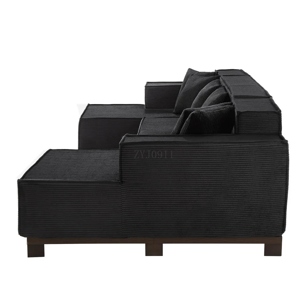 Modern U-Shaped Sectional Sofa 130